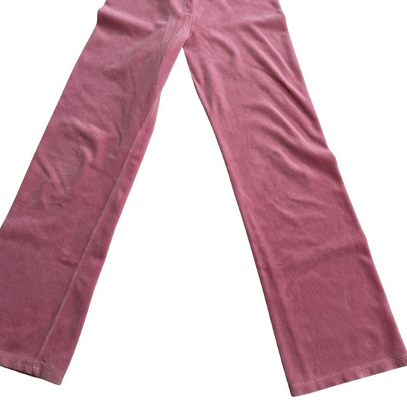 Vintage Juicy Couture Girls Velour Lounge Pants Pink Y2K Cozy 24 x 25" Girls 10 - Picture 7 of 7